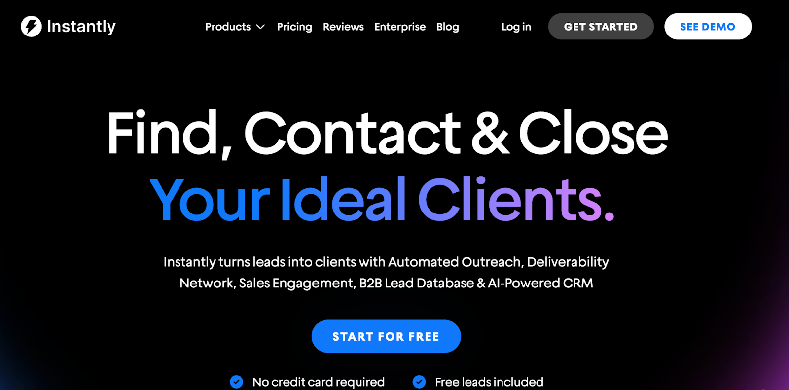 Instantly AI lead generation tool