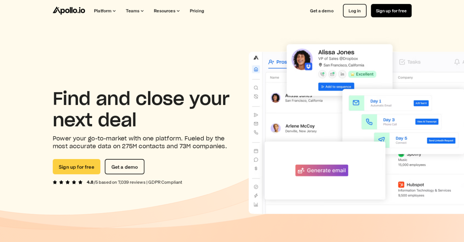 Apollo AI lead generation tool