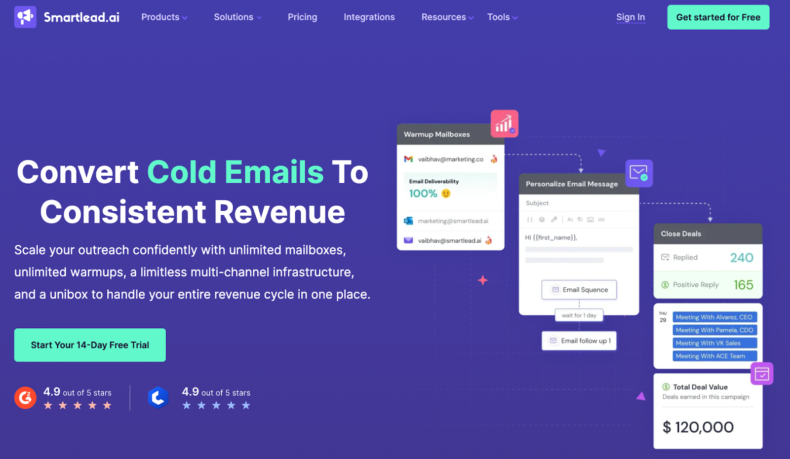 Smartlead AI lead generation tool‍