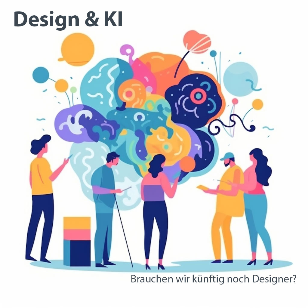 Illustration zu Kommunikationsdesign, Grafikdesign und künstlicher Intelligenz im Wandel kreativer Berufe