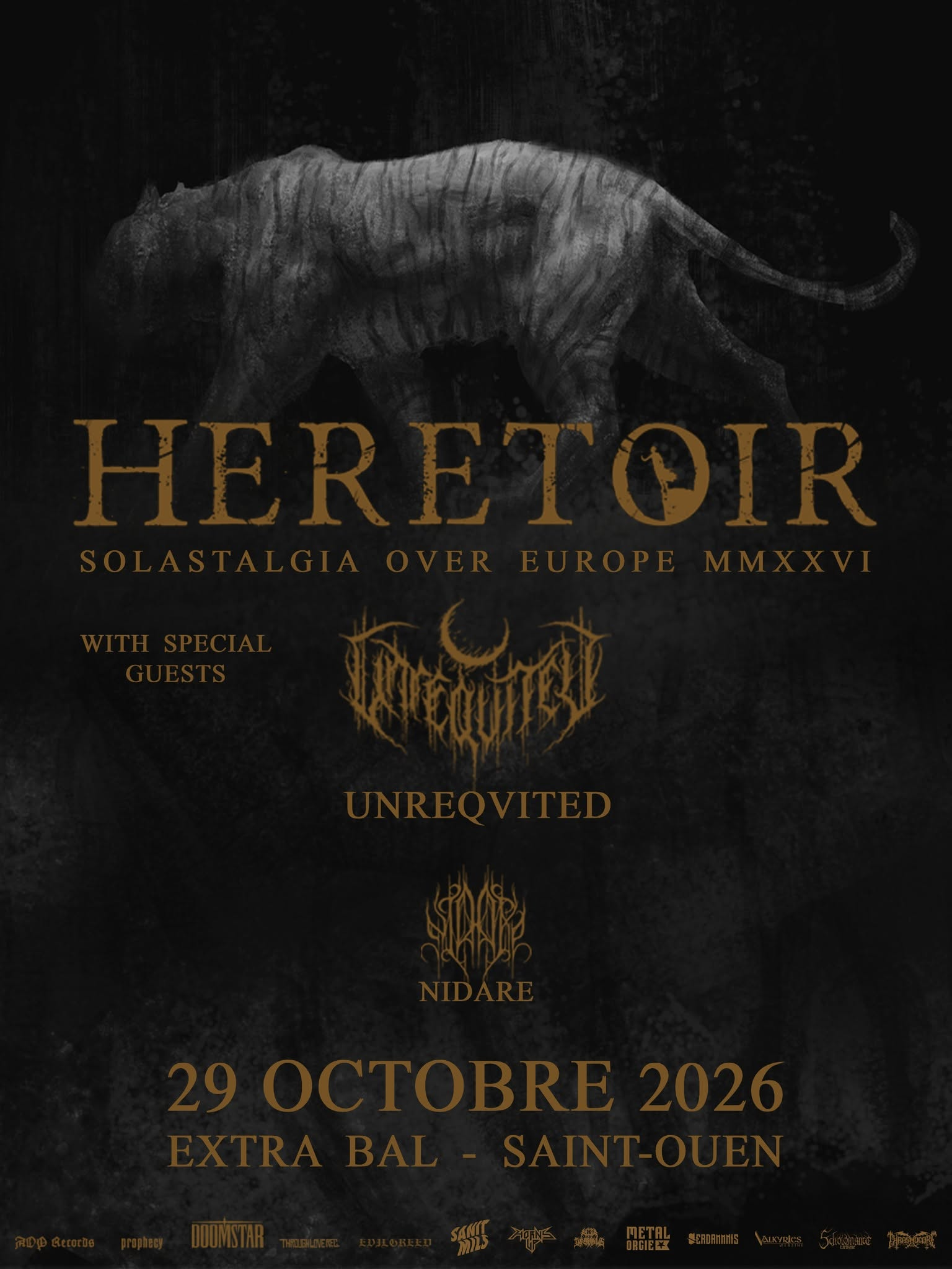 Affiche pour la soirée co-release avec Deliverance, NTR MRT, et Aetheria Conscientia, le 29 mai 2026 à 19h au Petit Bain à Paris.