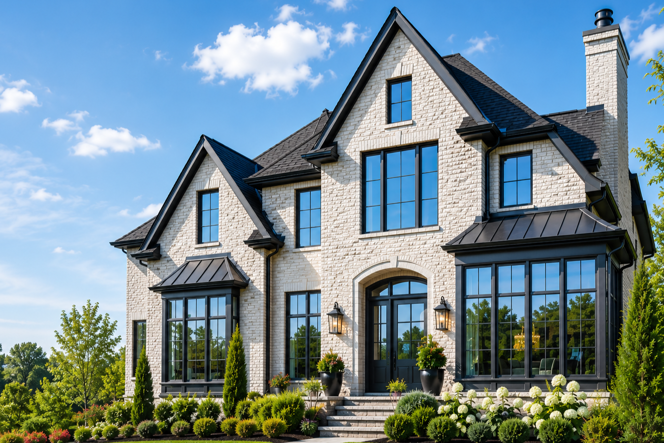 Sunlight pours through crystal-clear windows, reflecting beautifully off the glass and enhancing every detail of this stunning luxury home. Immaculately maintained landscaping, pristine exterior surfaces, and sparkling windows create a polished appearance that elevates curb appeal and showcases the property's true beauty. Our premium window cleaning services help homeowners throughout Middle Tennessee maintain spotless, streak-free windows that maximize natural light, enhance outdoor views, and keep high-end homes looking their absolute best year-round.