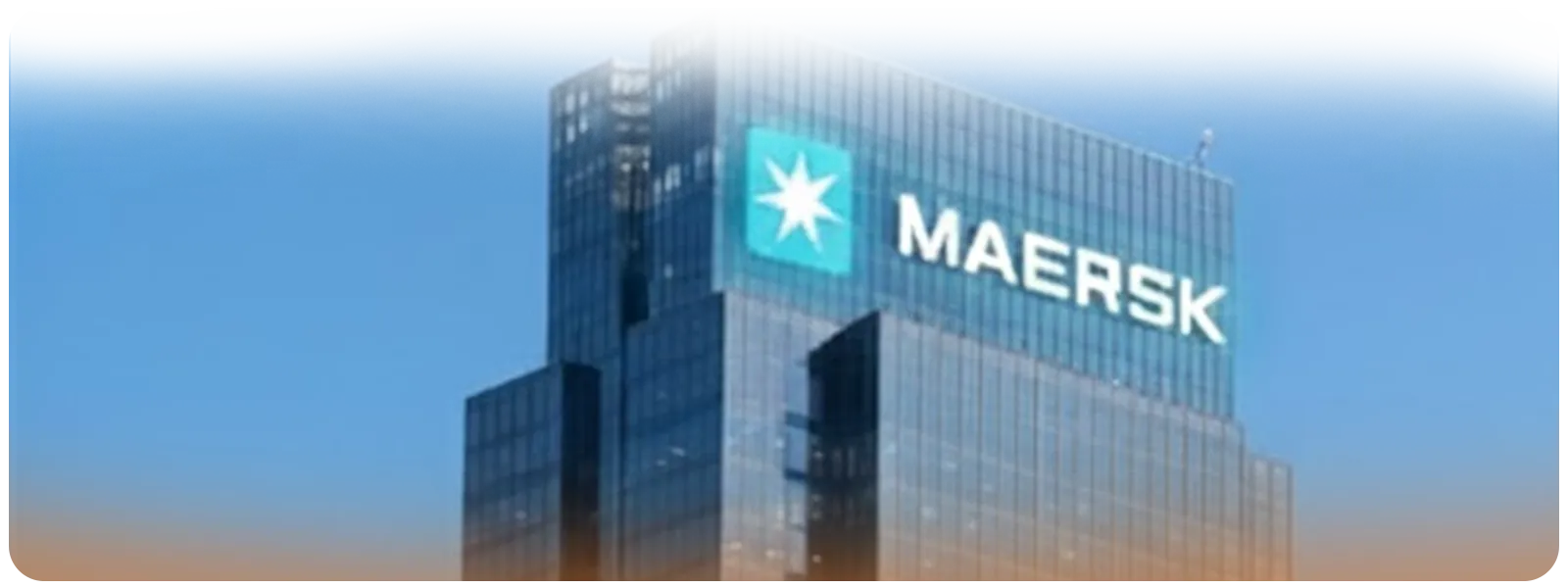 Close-up view of the Maersk corporate signage atop their new office building in Charlotte, highlighting the $16 million investmen