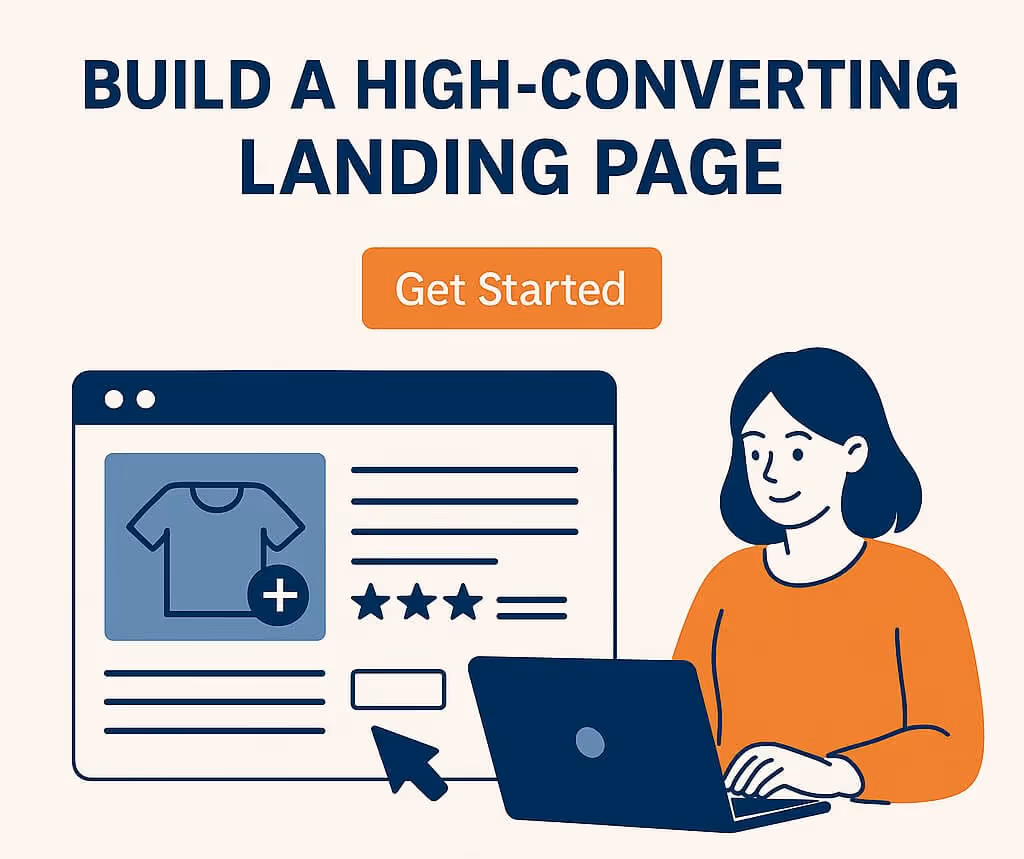 High-Converting Landing Page ecommerce illustration