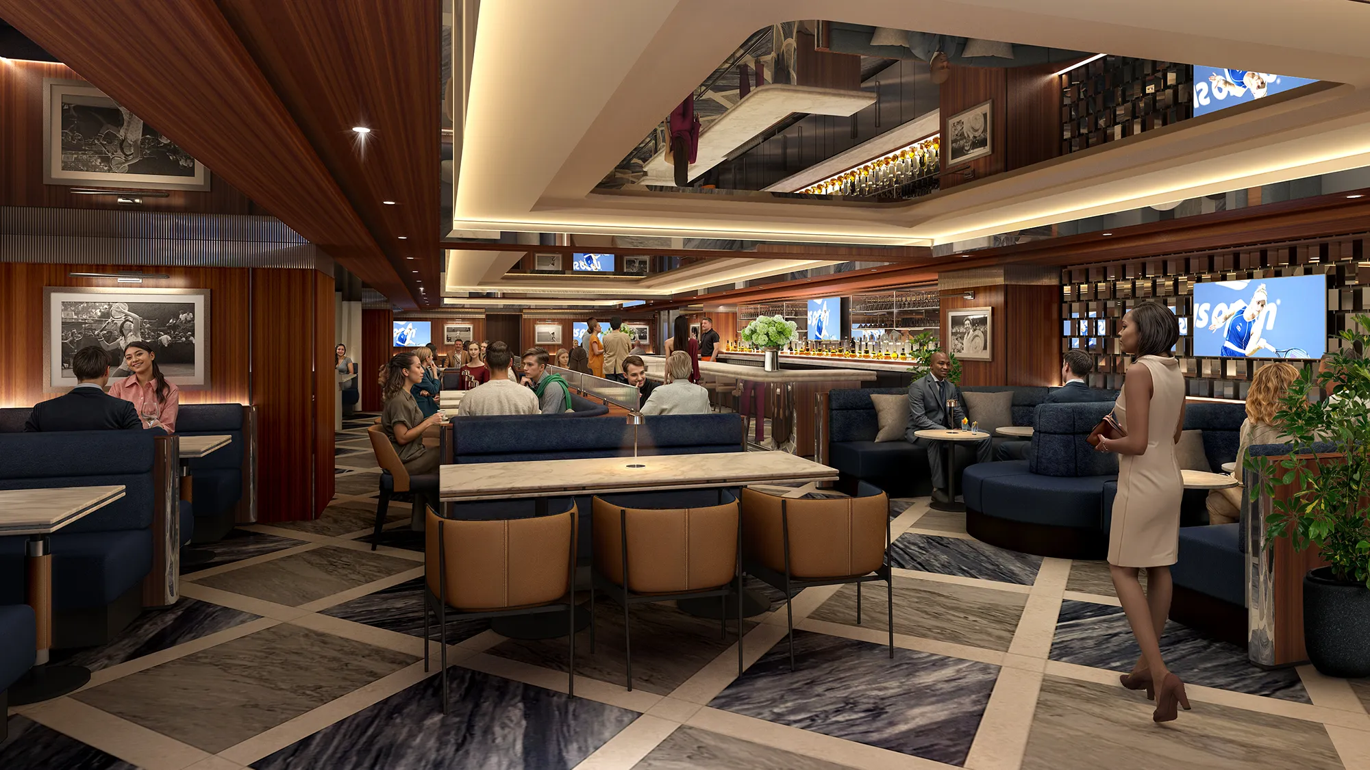 Rendering of Courtside Club interior