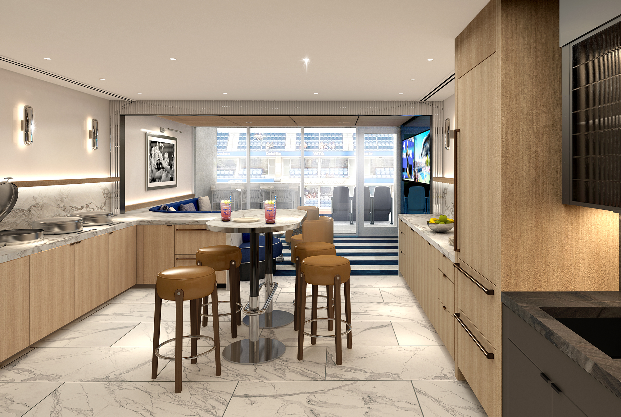 Rendering of a luxury suite interior
