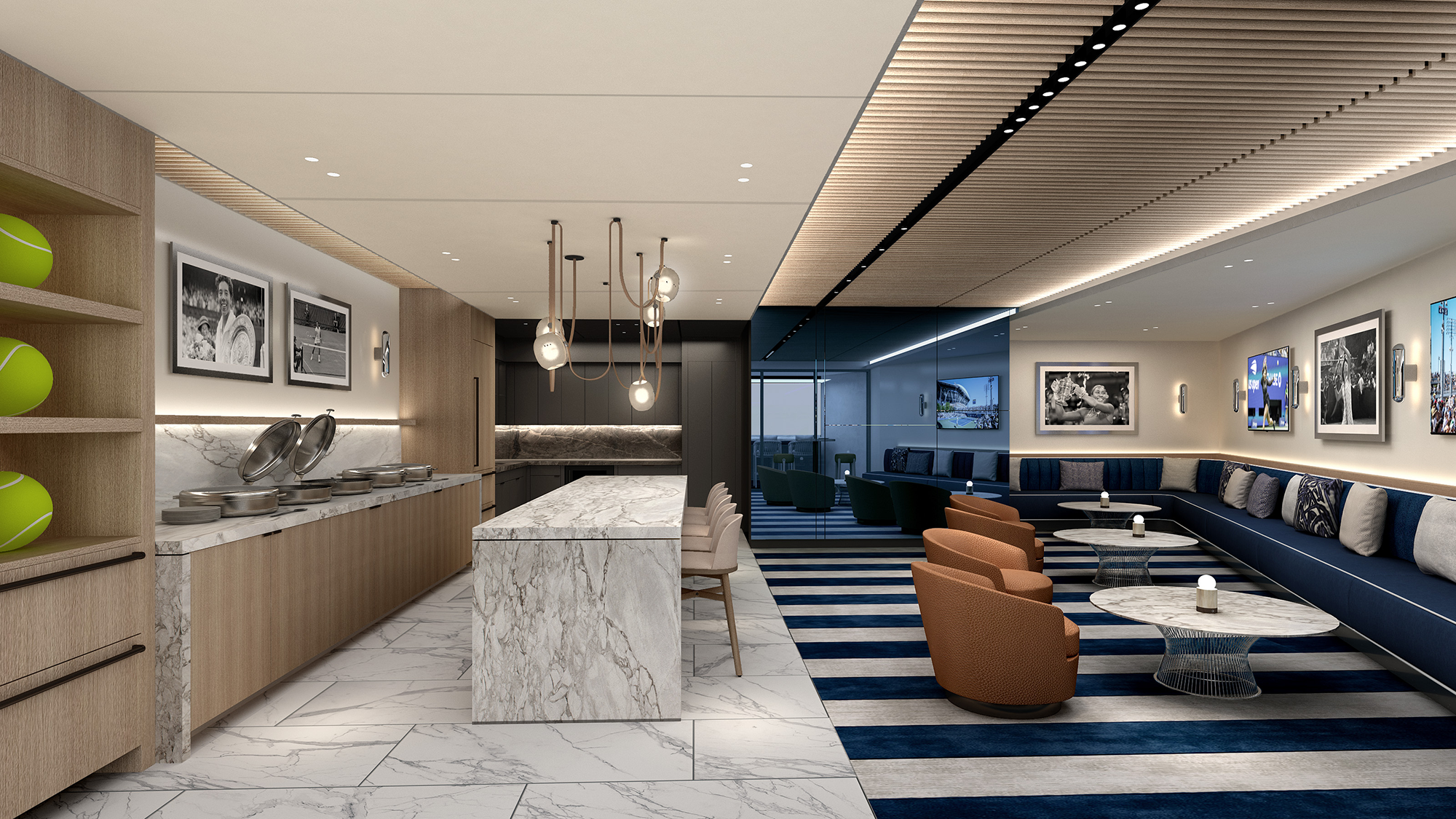 Rendering of a luxury suite interior