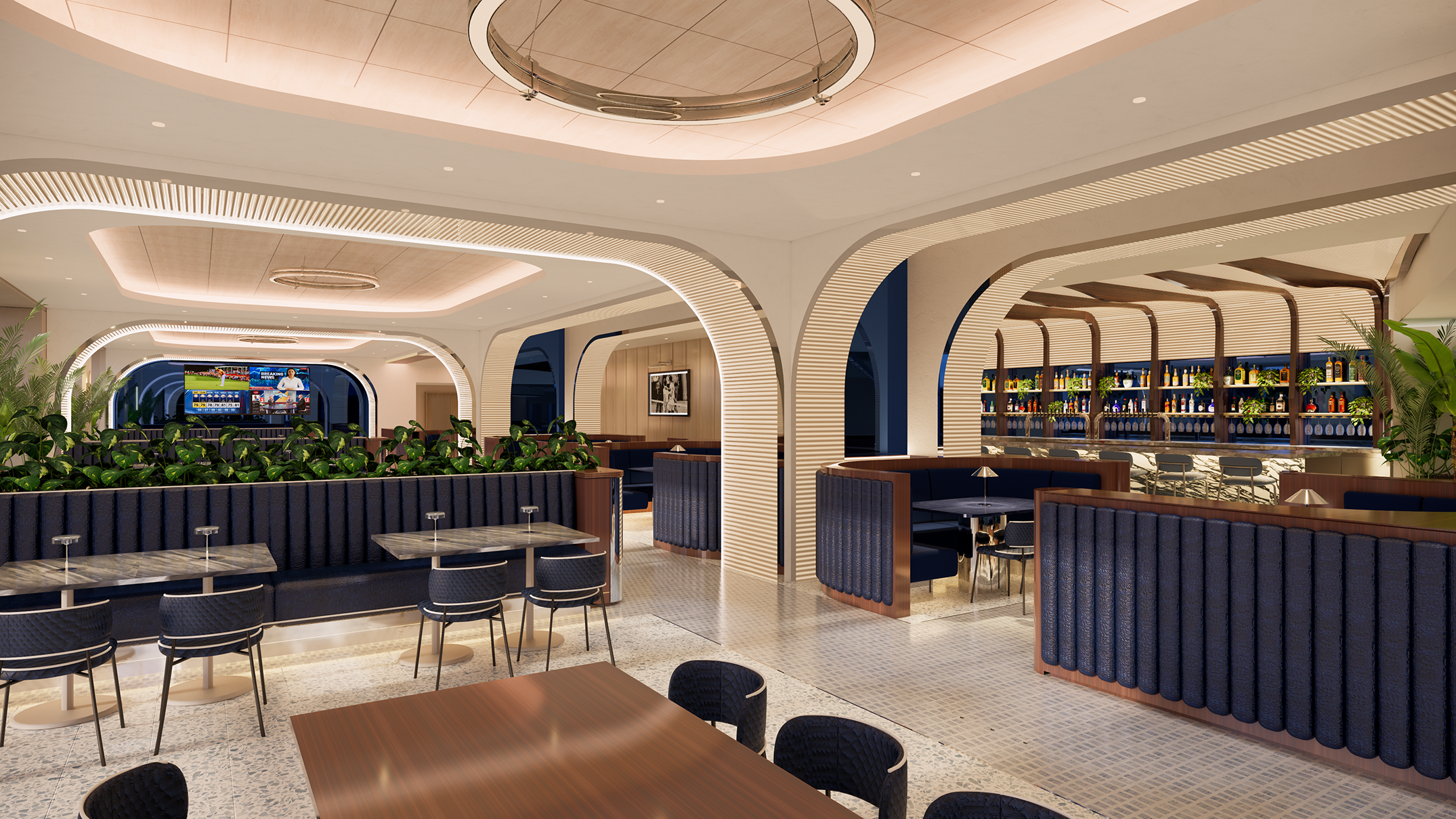 Rendering of Northwest Club interior