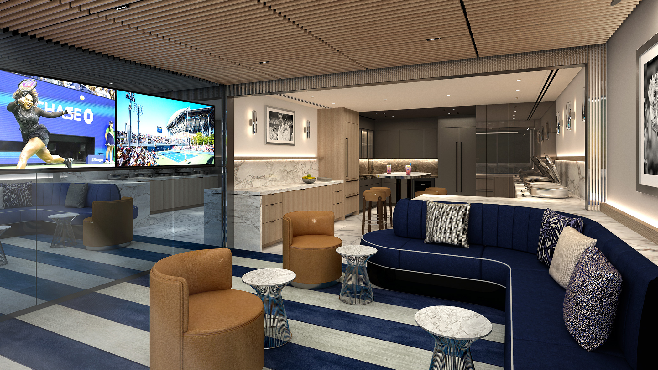 Rendering of luxury suite interior (view 2)
