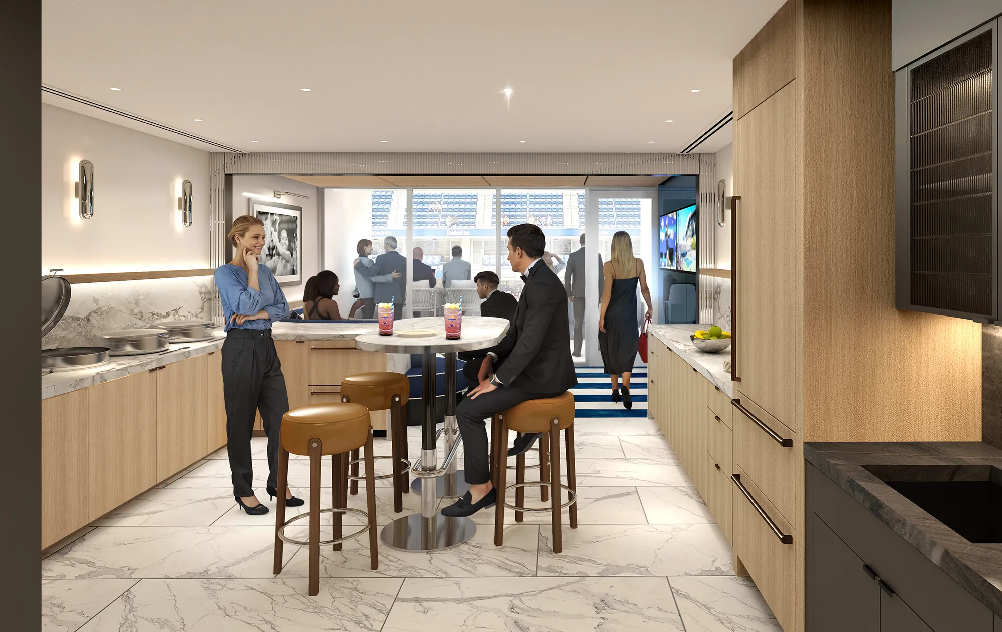 Rendering of a luxury suite interior