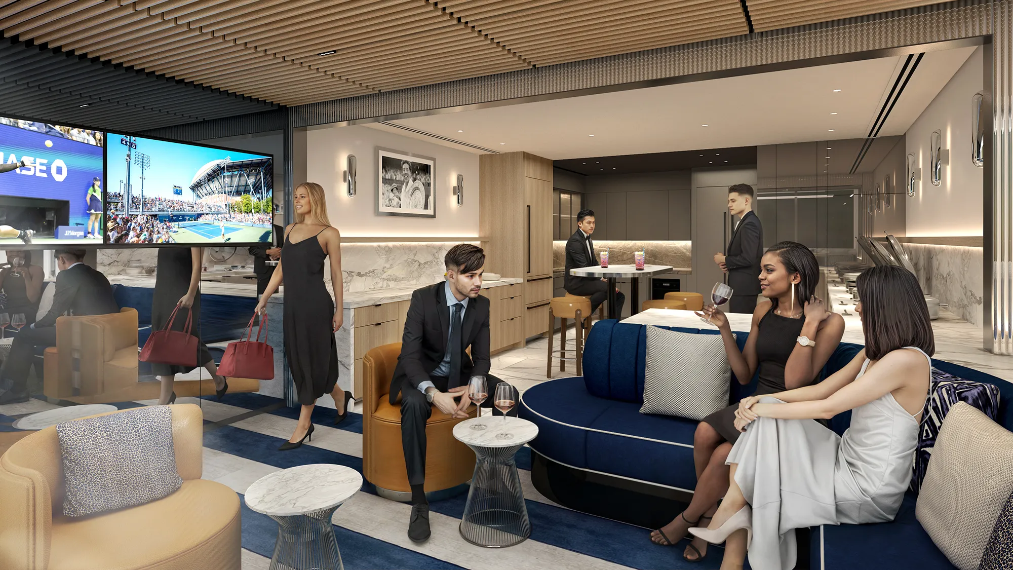 Rendering of luxury suite interior (view 2)