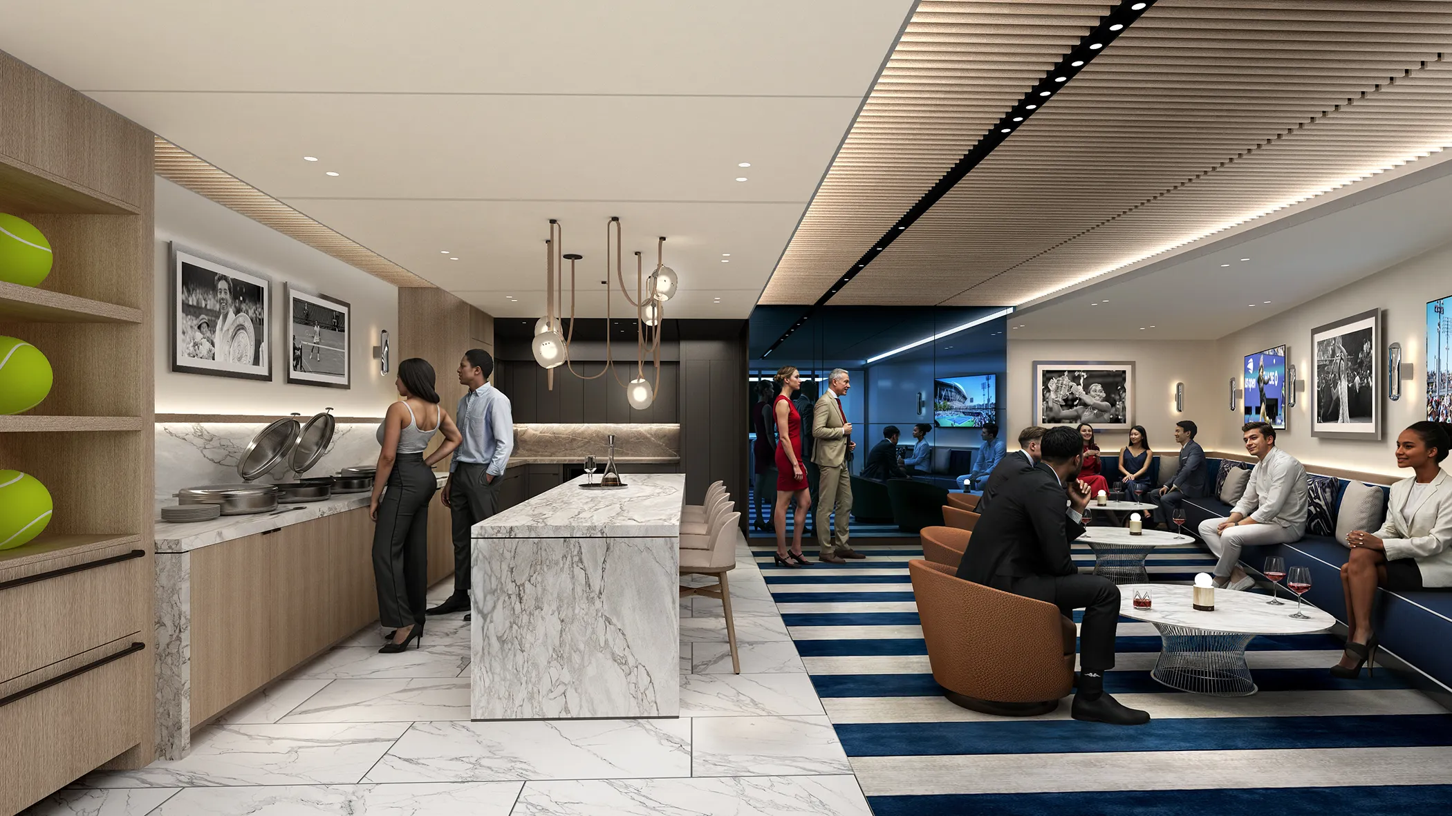 Rendering of a luxury suite interior