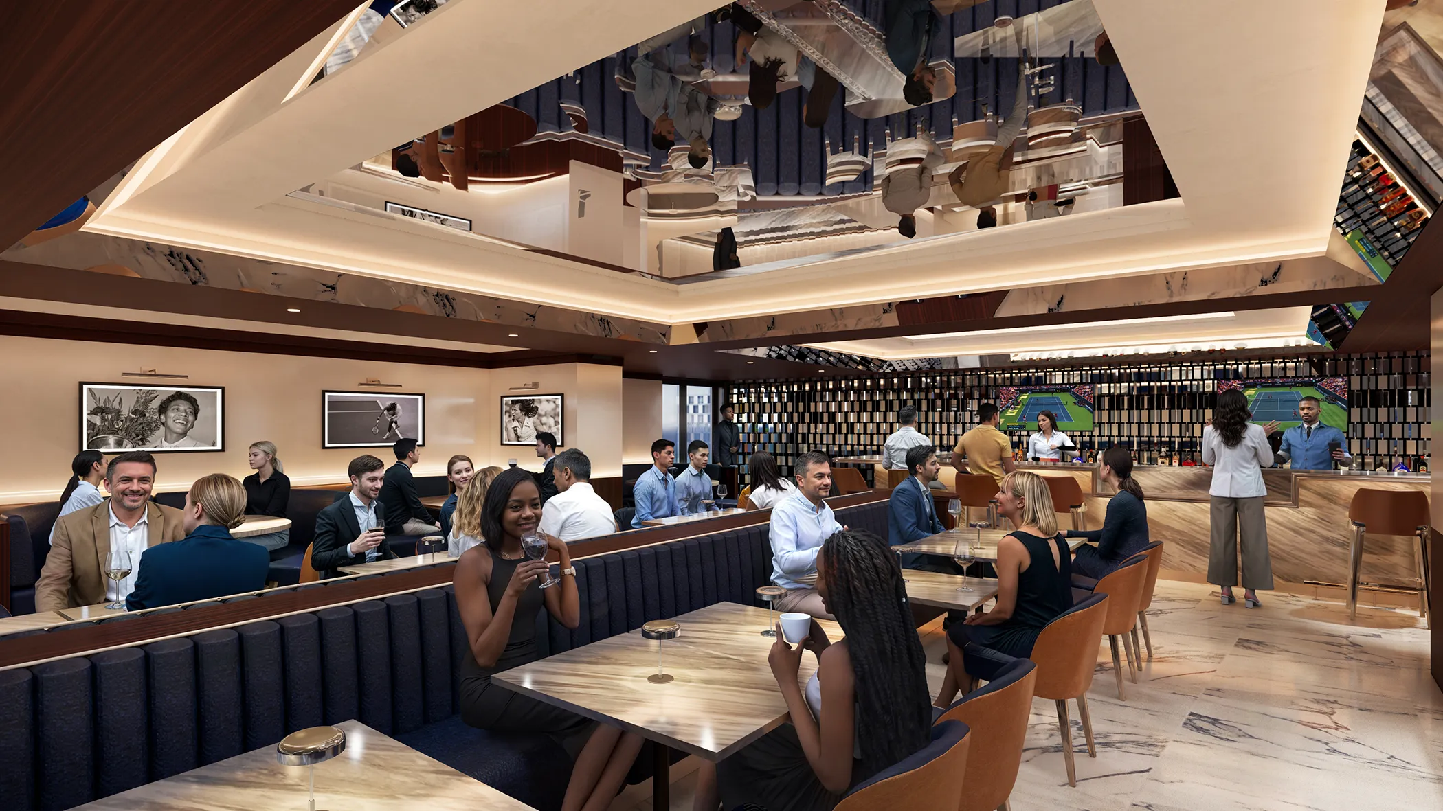 Rendering of Northwest Club interior