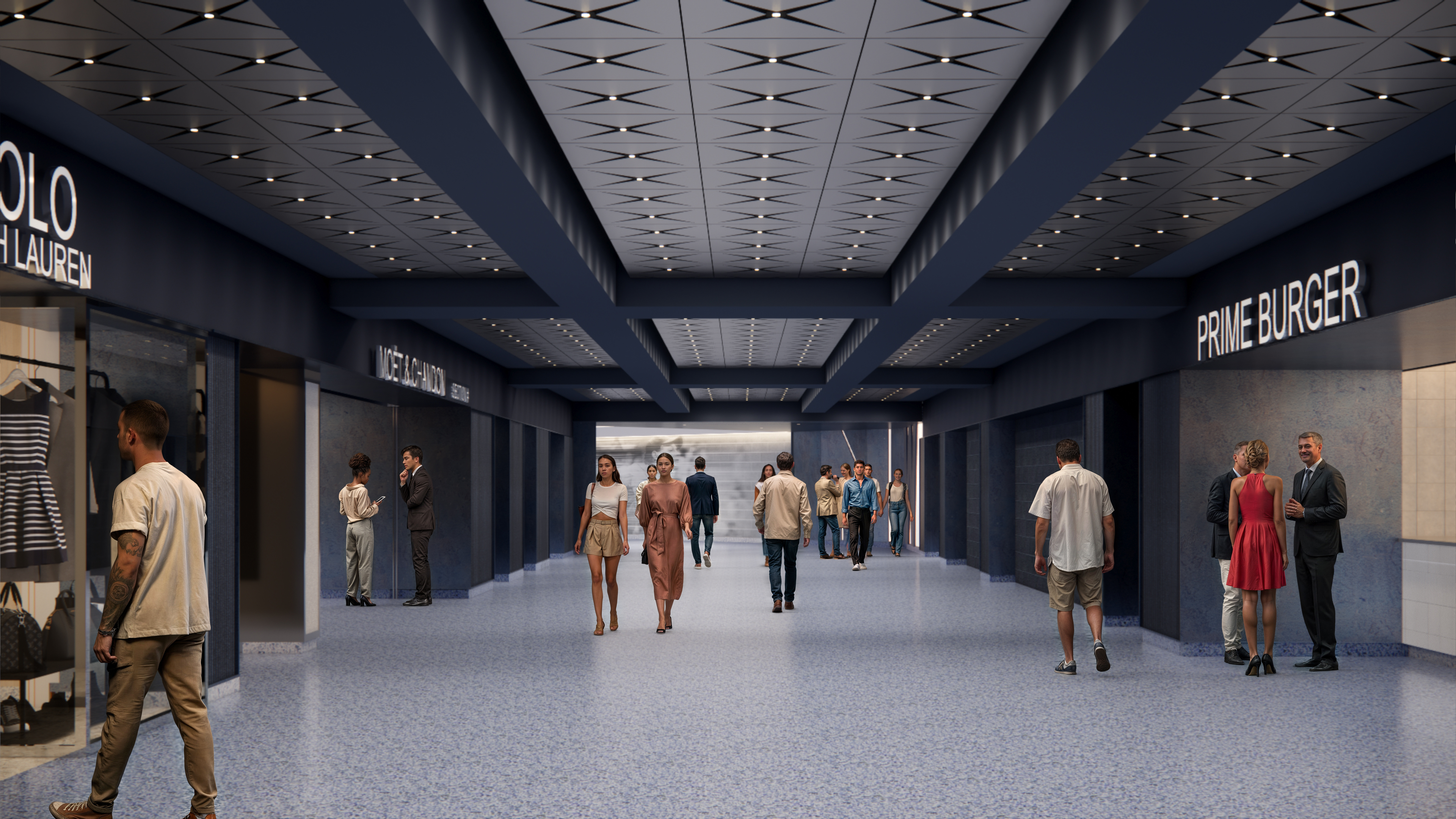 Rendering of the modernized concourse design