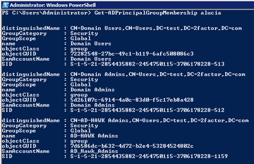 Get-ADPrincipalGroupMembership