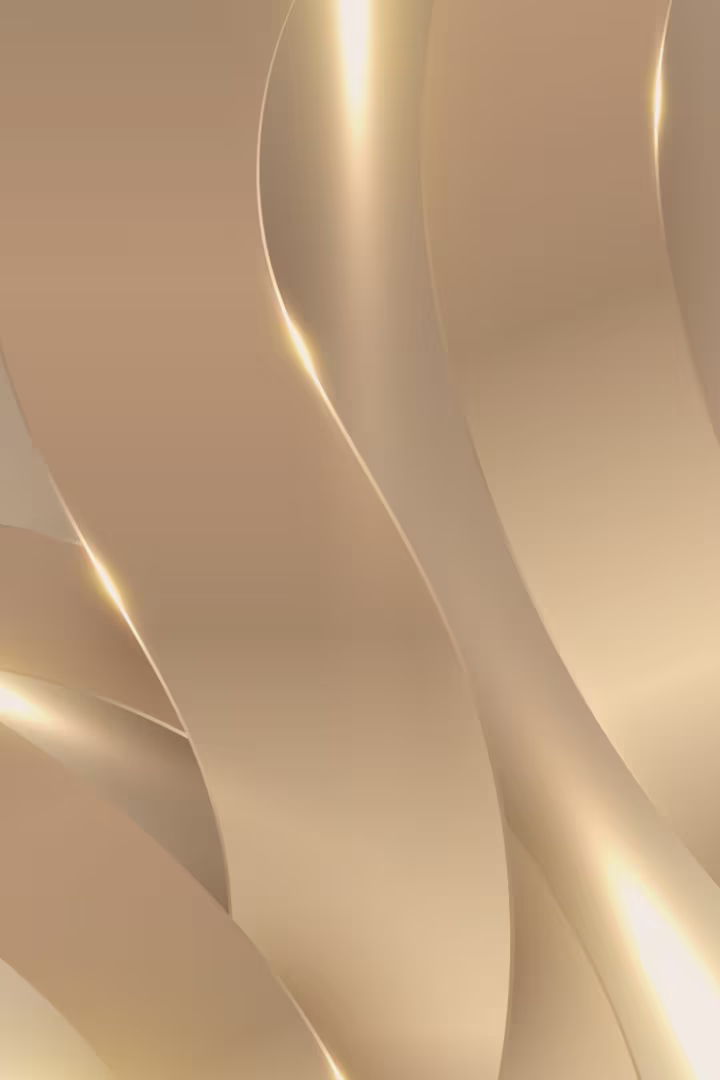 Fond abstrait doré aux ondulations satinées.
