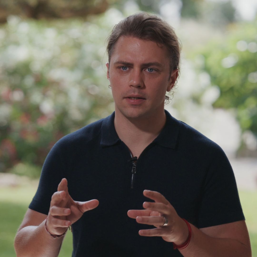 Triangle behind a mountain range made with structural grid like texture