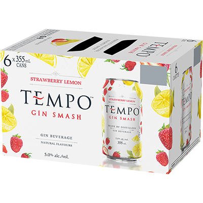 TEMPO - GIN SMASH STRAWBERRY LEMON CAN
