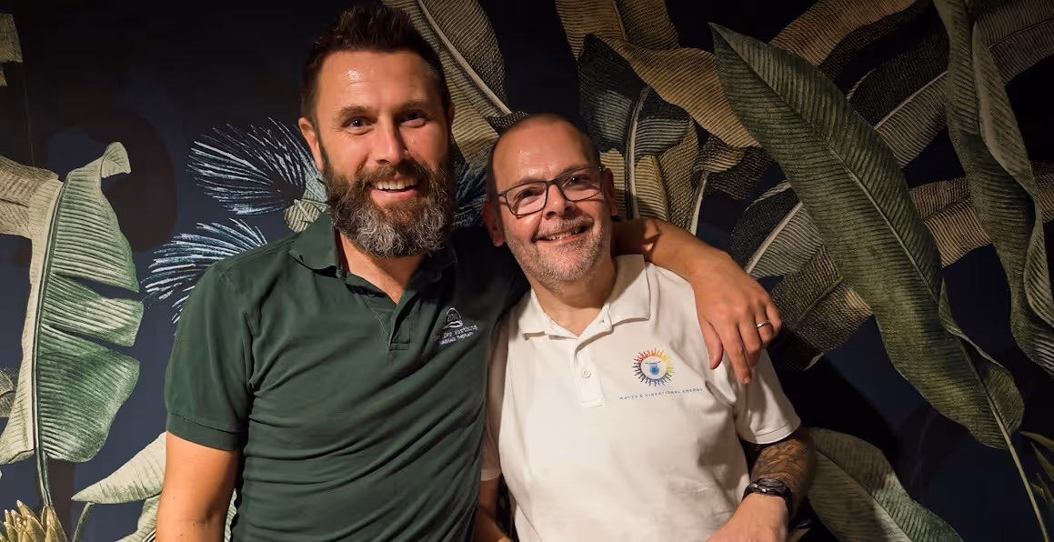 Zen Den Worthing and Waves & Vibrational Energy team, featuring Jan and Del, provide expert massage and sound bath healing in Worthing, West Sussex. Experience relaxation, pain relief, and holistic wellbeing from certified therapists delivering transformative sessions together.