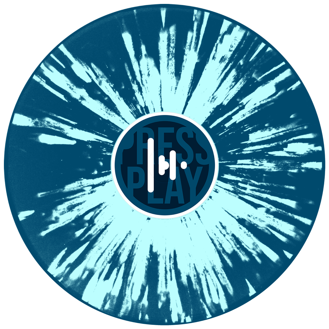 Disco de vinilo con efecto splatter salpicado
