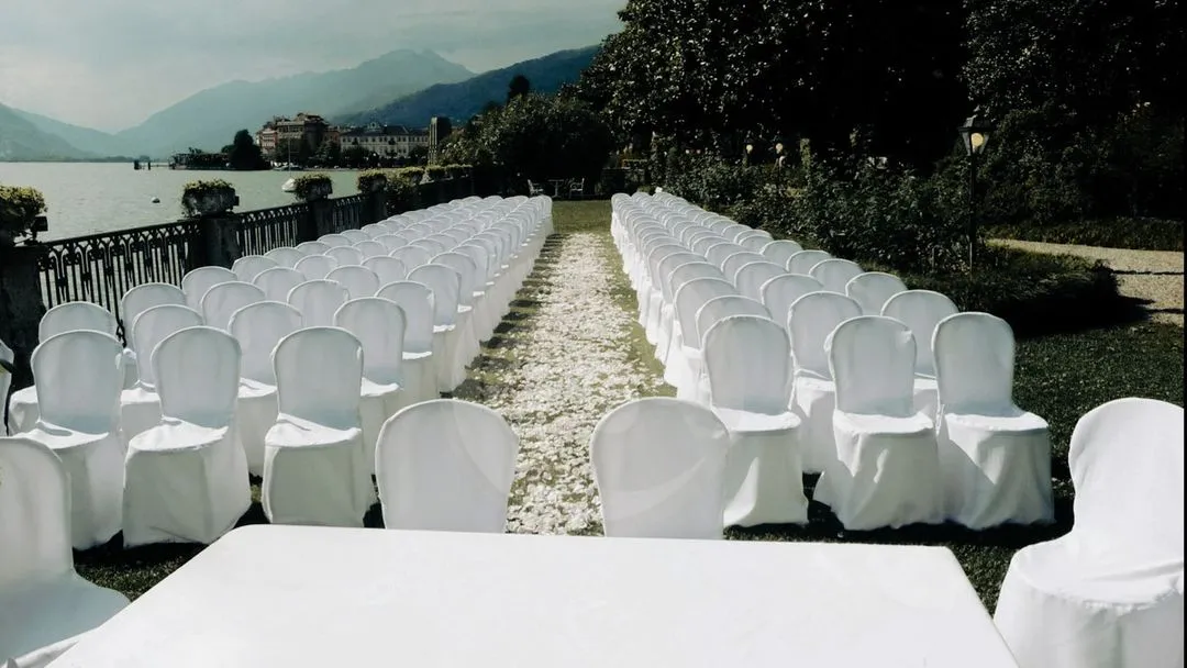 IWE-italy Wedding Escapes - Villa Rusconi Clerici -  Arrangement for ceremony in the garden with view of Lake Maggiore