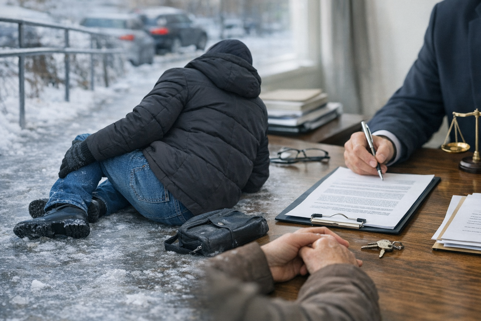 Можно ли получить компенсацию от муниципалитета в Болгарии за падение на обледеневшем тротуаре?