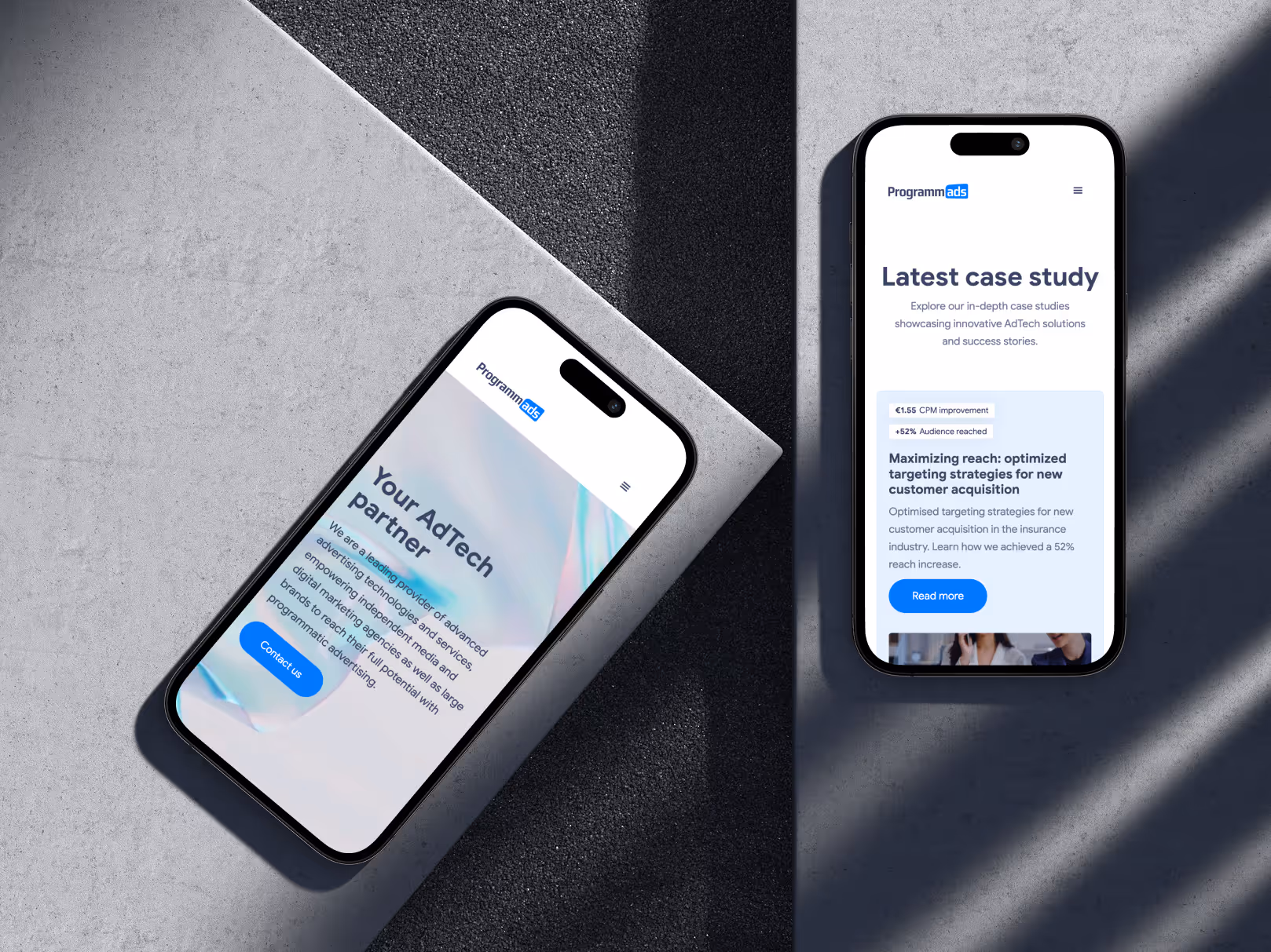 A Webflow site redesigned to align branding, offer structuring, internal organization and B2B lead generation.