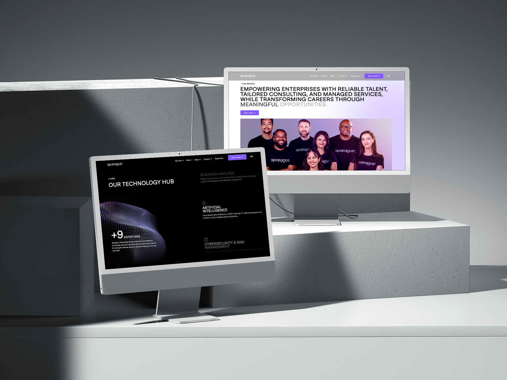 A multilingual Webflow website designed to clarify Sparagus’s services, showcase their new brand identity, and directly support their growth and acquisition goals.