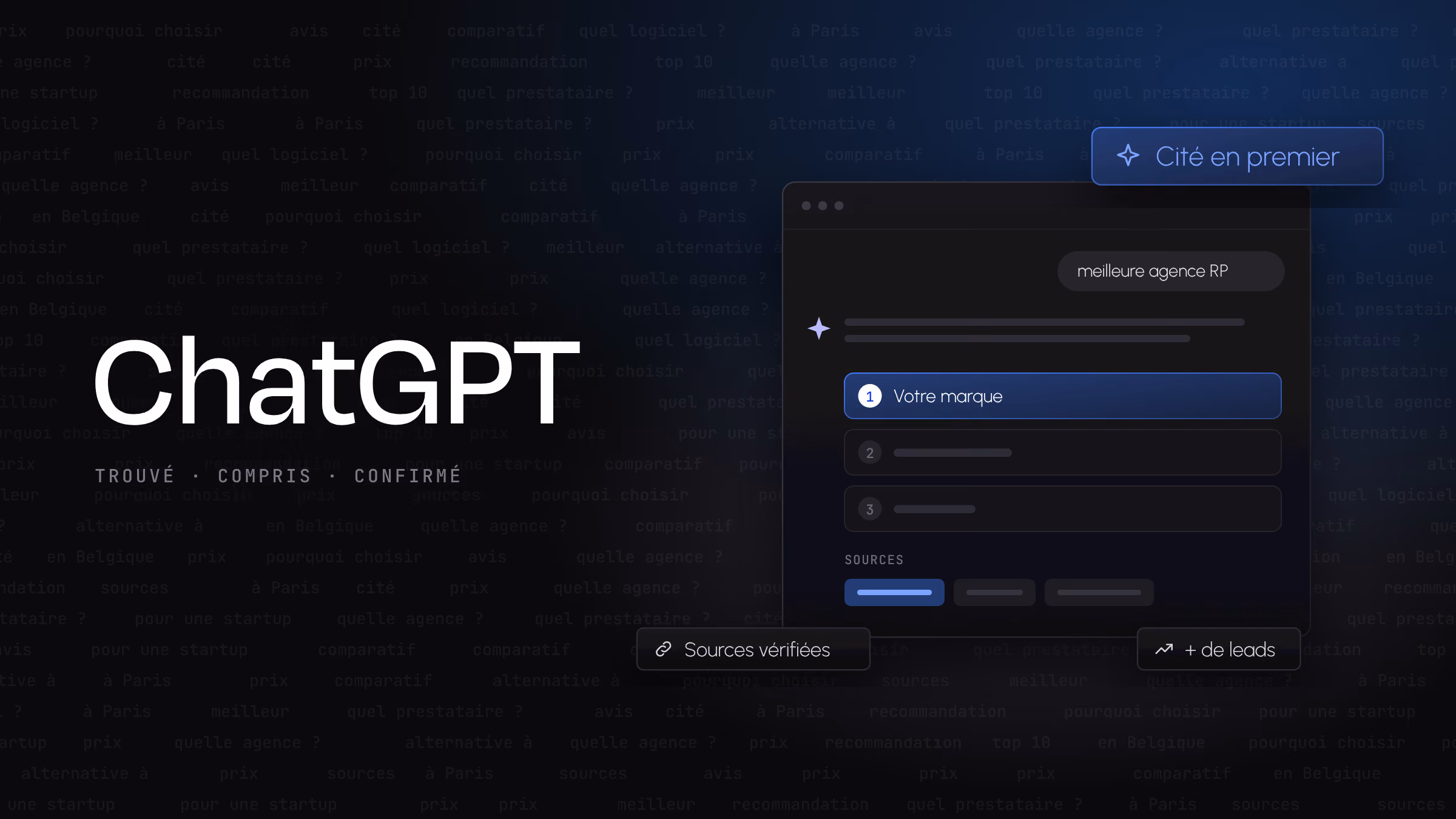 To appear in ChatGPT, the AI has to find your brand, understand it and read good things about you elsewhere. What we do for our clients, and what it achieved for Linker.