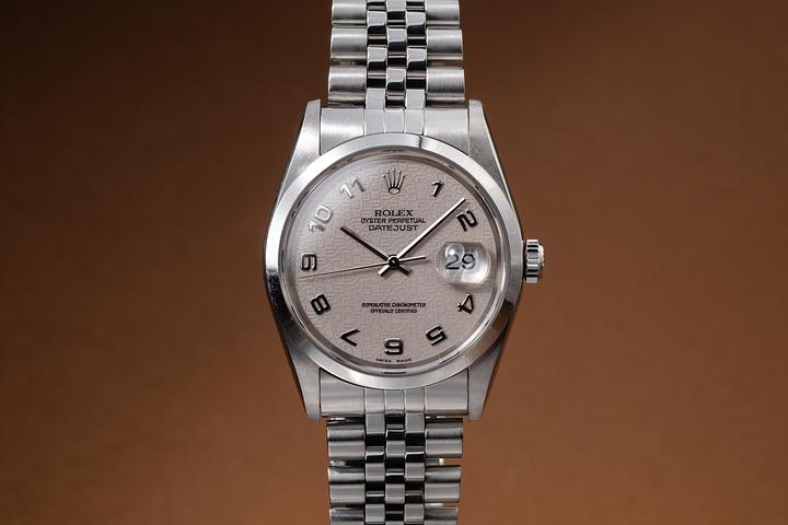 1997 Rolex DateJust 16200 Jubilee No Lume White-Silver Dial