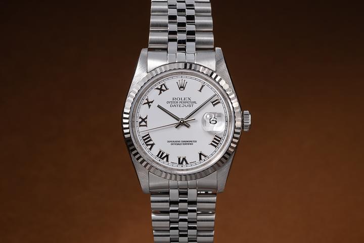 1988 Rolex DateJust 16234 White Roman Numeral Dial