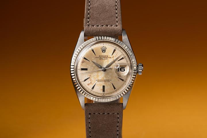 1962 Rolex DateJust 1601 Tropical Spear Tip Swiss Only Dial