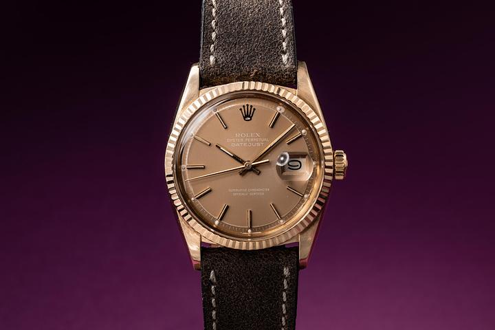 1978 Rolex 18k YG DateJust 1601 Havana Dial