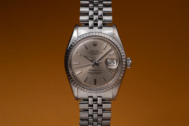 1975 Rolex Datejust 1603 Grey Tiffany & Co Dial