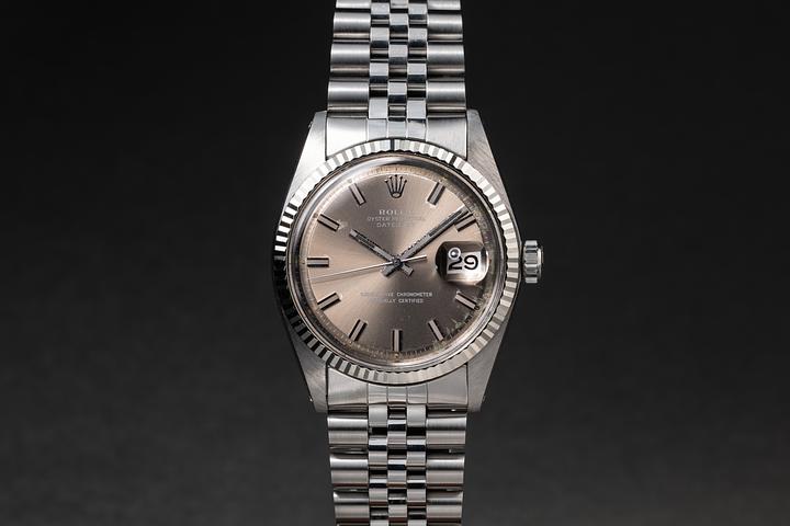 1974 Rolex DateJust 1601 Grey Sigma Wideboy Dial