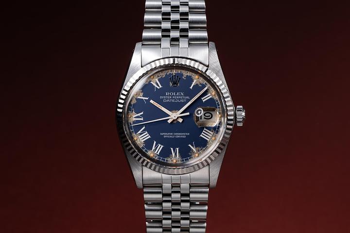1984 Rolex DateJust 16014 Blue Tropical Big Roman Dial with Papers