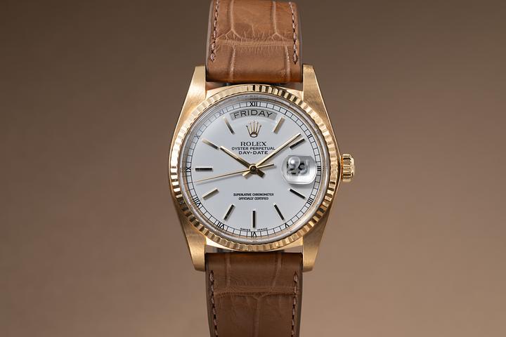 1982 Rolex Day-Date 18038 White Dial