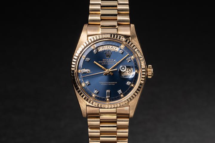 1973 Rolex Day-Date 1803 Blue Diamond Dial