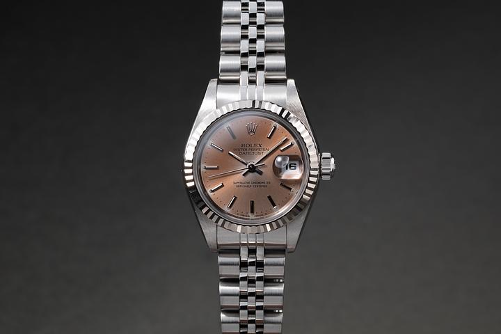1998 Rolex Ladies DateJust 69174 Tropical Salmon Dial