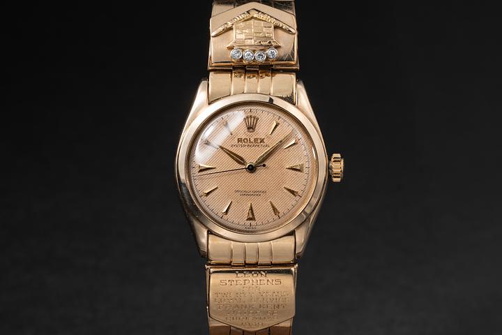 1953 Rolex 14K YG Oyster Perpetual 6084 Honeycomb Dial