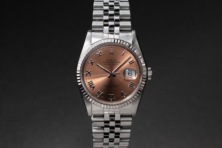 1991 Rolex Datejust 16234 Salmon Roman Numeral Dial