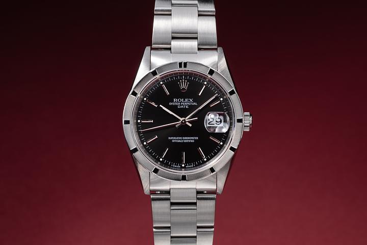 1996 Rolex Date 15210 Black Dial with Box