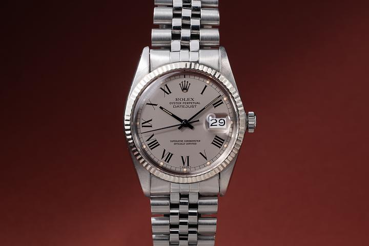 1982 Rolex DateJust 16030 Silver Roman Numeral Dial with Box