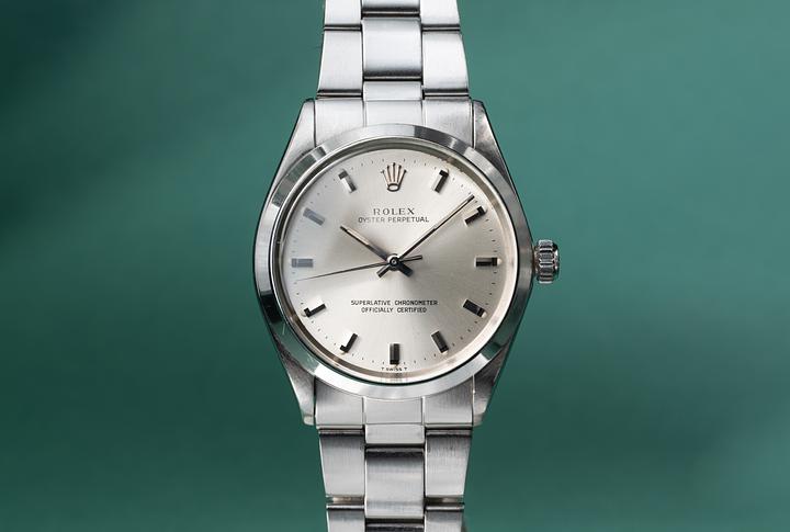 1969 Rolex Oyster Perpetual 1002 Silver Dial with Service Papers