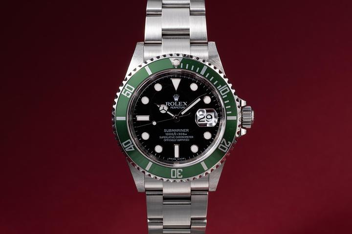2008 Rolex Green Submariner 16610LV