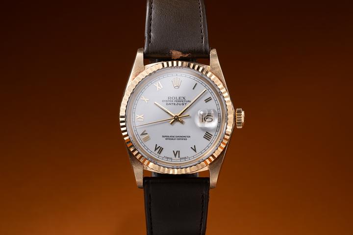 1989 Rolex DateJust 16018 White Roman Numeral Dial