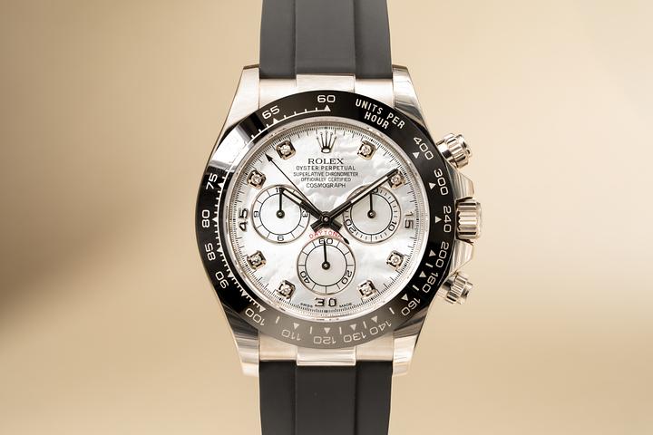 2019 Rolex 18K WG Daytona 116519 MOP Diamond Dial with Box and Papers