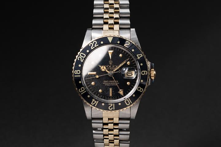 1979 Rolex Two-Tone GMT Master 1675 with Black Tropical Nipple Dial
