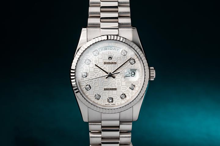 2000 18K WG Rolex Day-Date 118239 Diamond Jubilee Dial with Papers from Milan