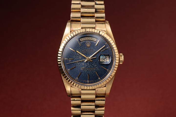1991 Rolex Day-Date 18238 Tropical Blue Dial with Papers